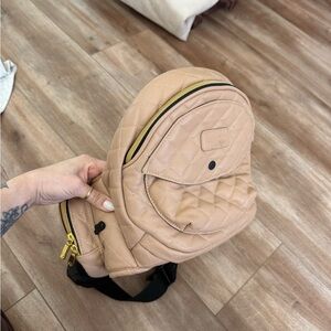 Quilted Tan Kids Backpack